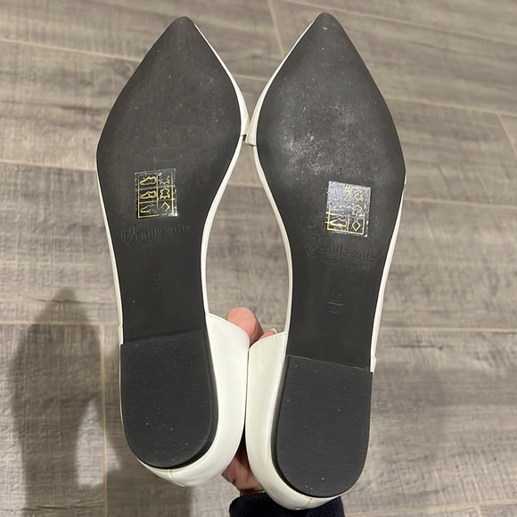 Vanilla Suite white leather pointed toe flat size 35 - Picture 5 of 5